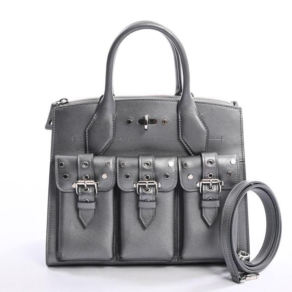 Louis Vuitton City Steamer PM Handbag Calf Silver Gray - Picture 1 of 8